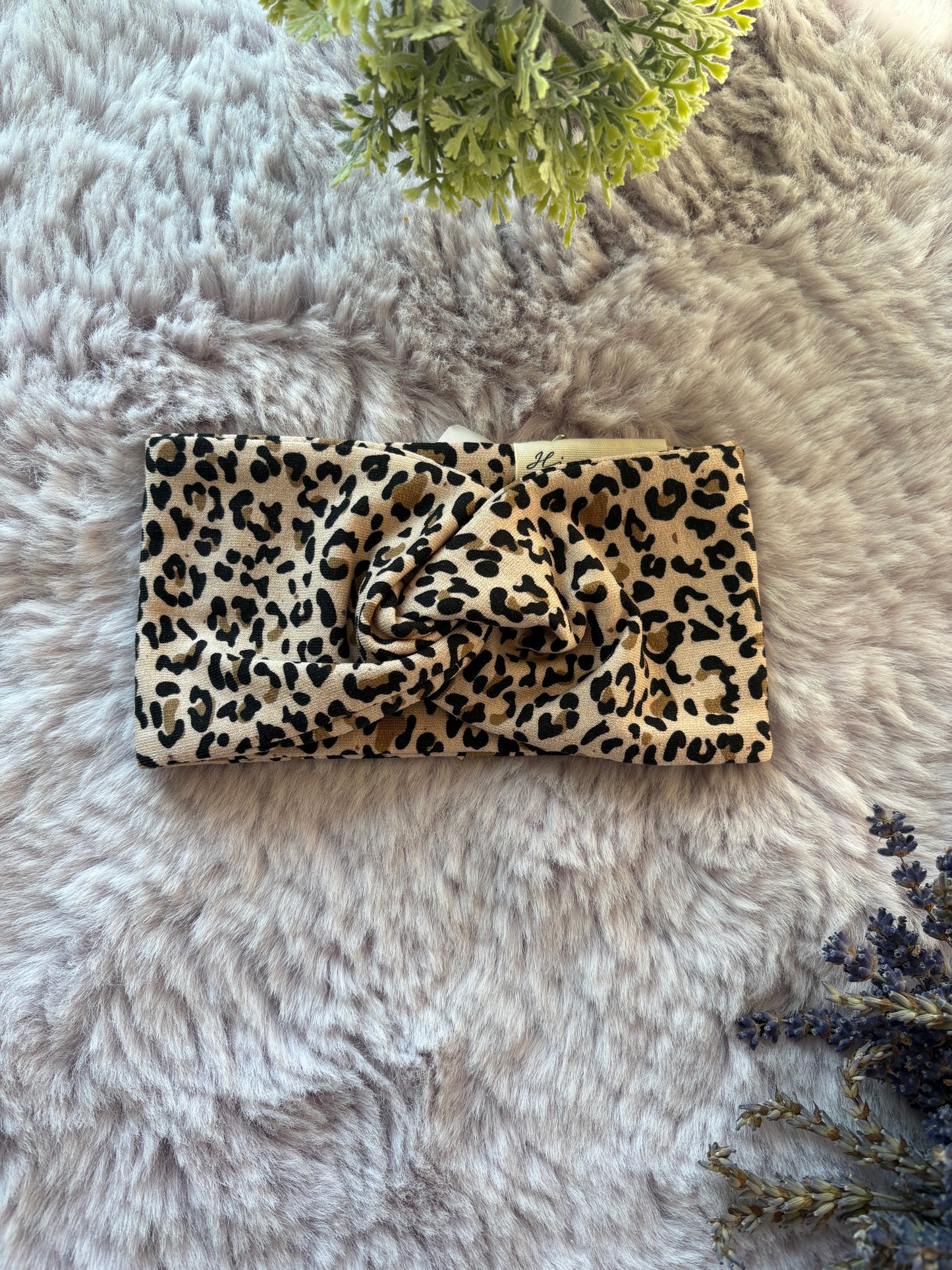 Baby Stirnband im Leo Muster aus BIO Stoff