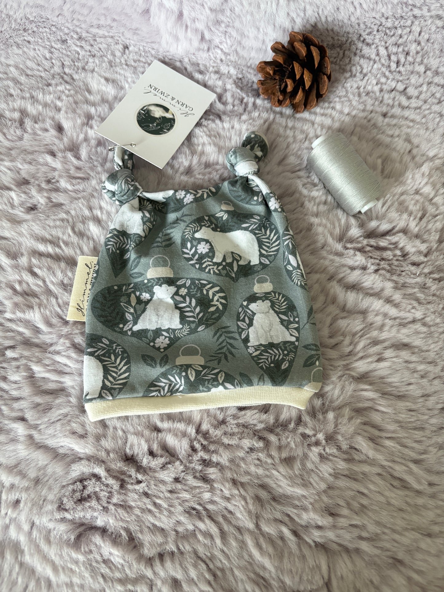 Mini New Born Babyhaube aus BIO Jersey 🐻❄️