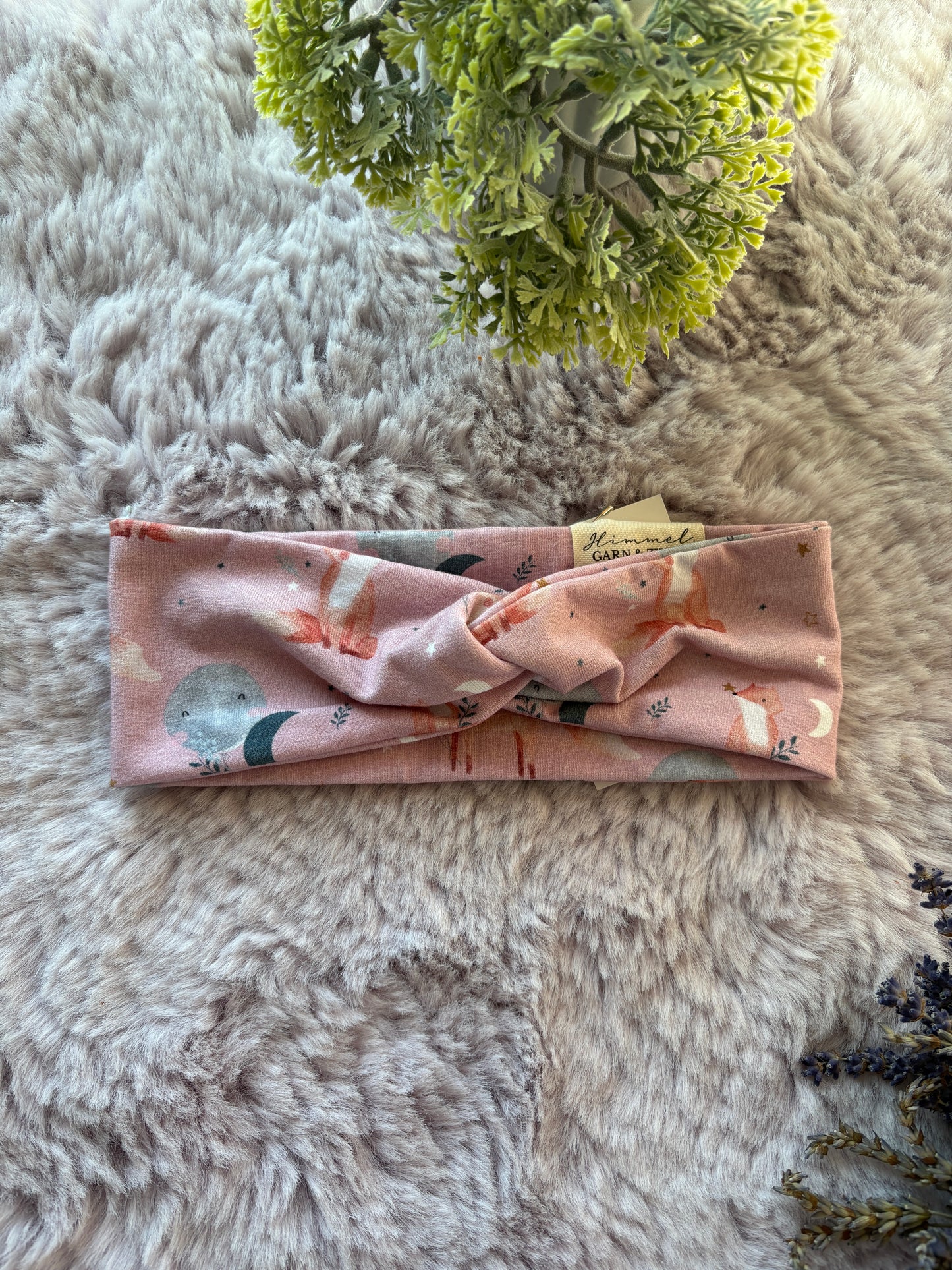 Kinderstirnband rosa Fuchs