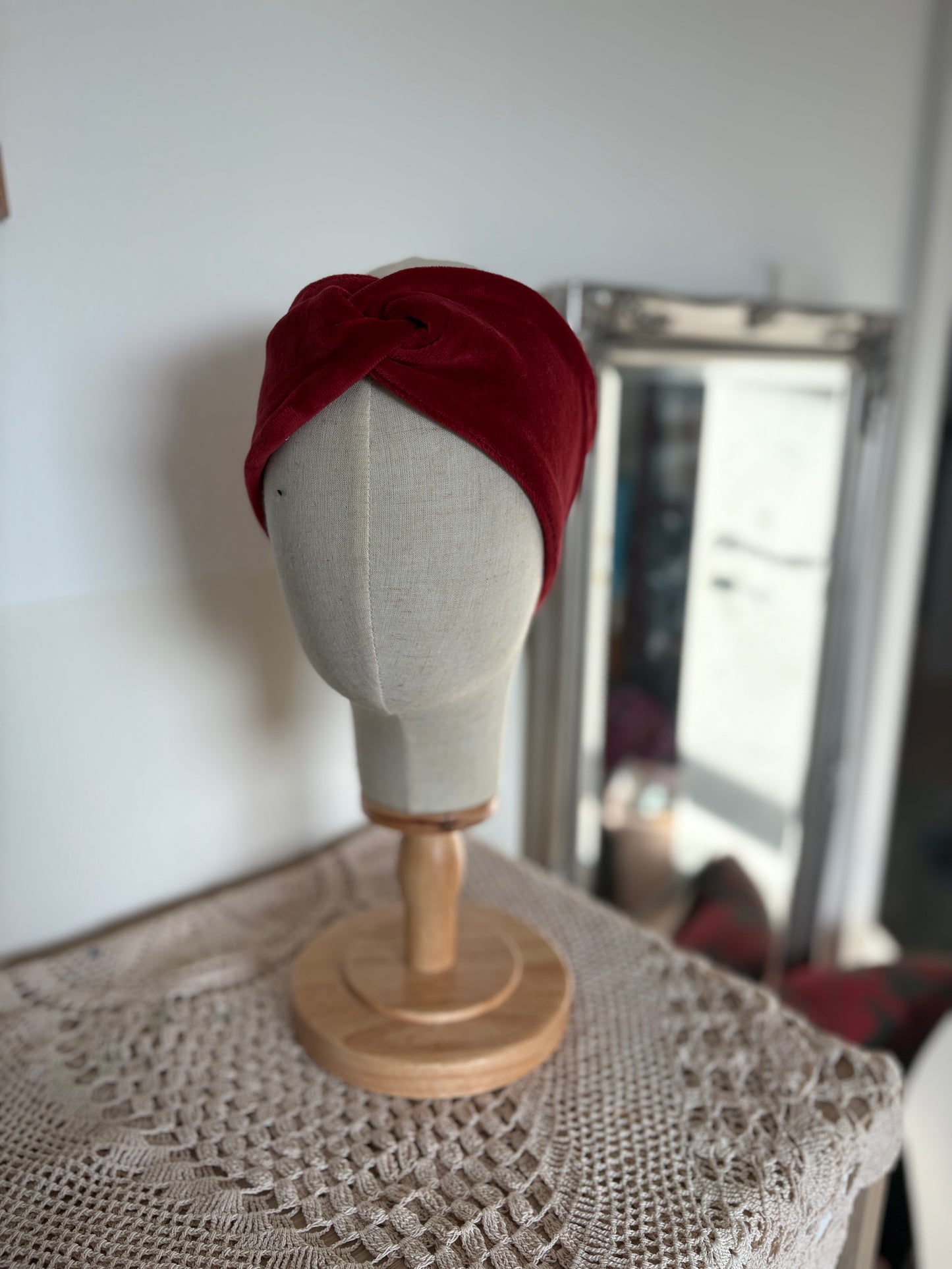 Stirnband in Rot aus BIO & GOTS Nikkistoff