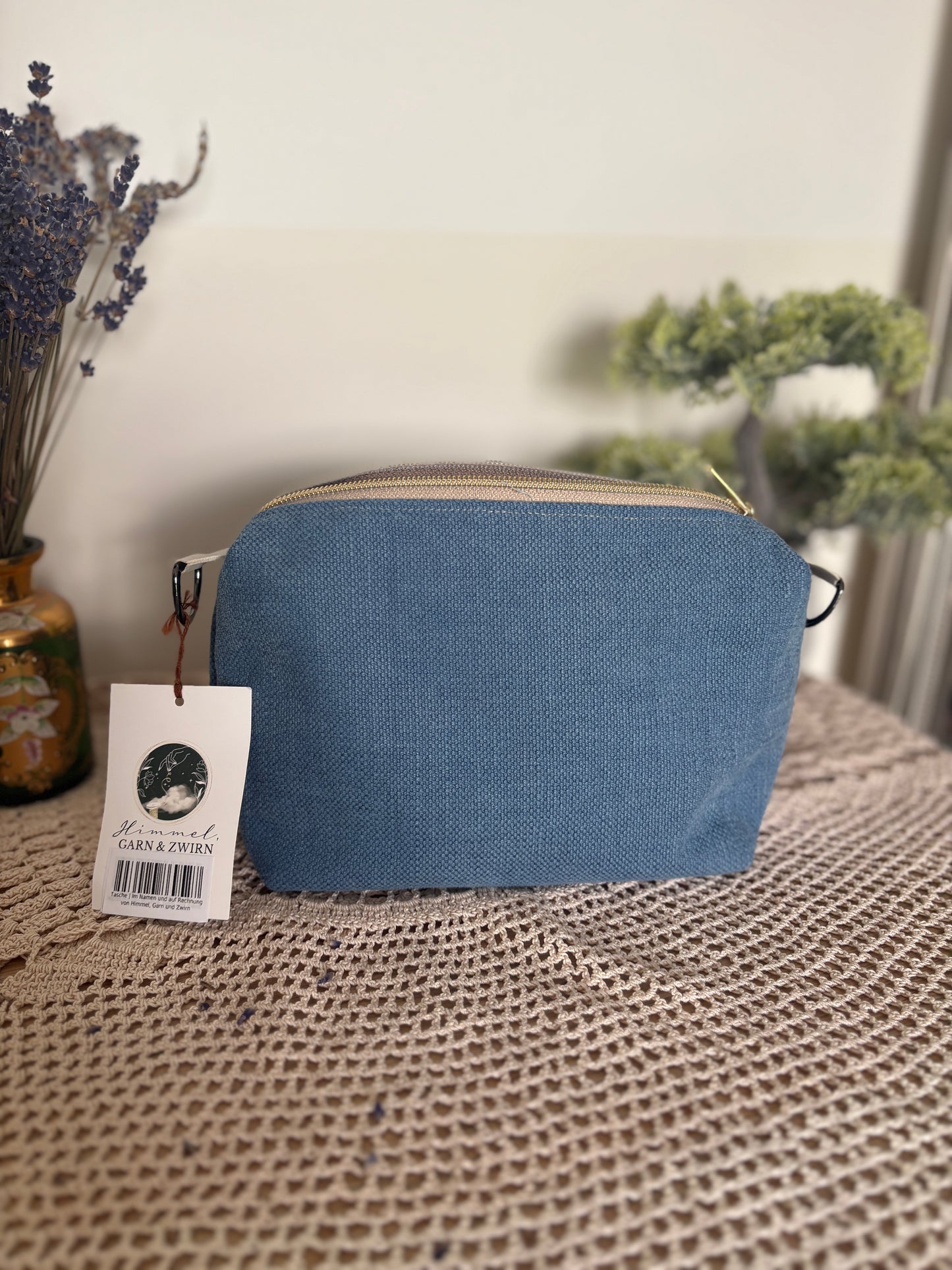 Schlichte zeitlose Handtasche für den Alltag in Jeansblau 🩵