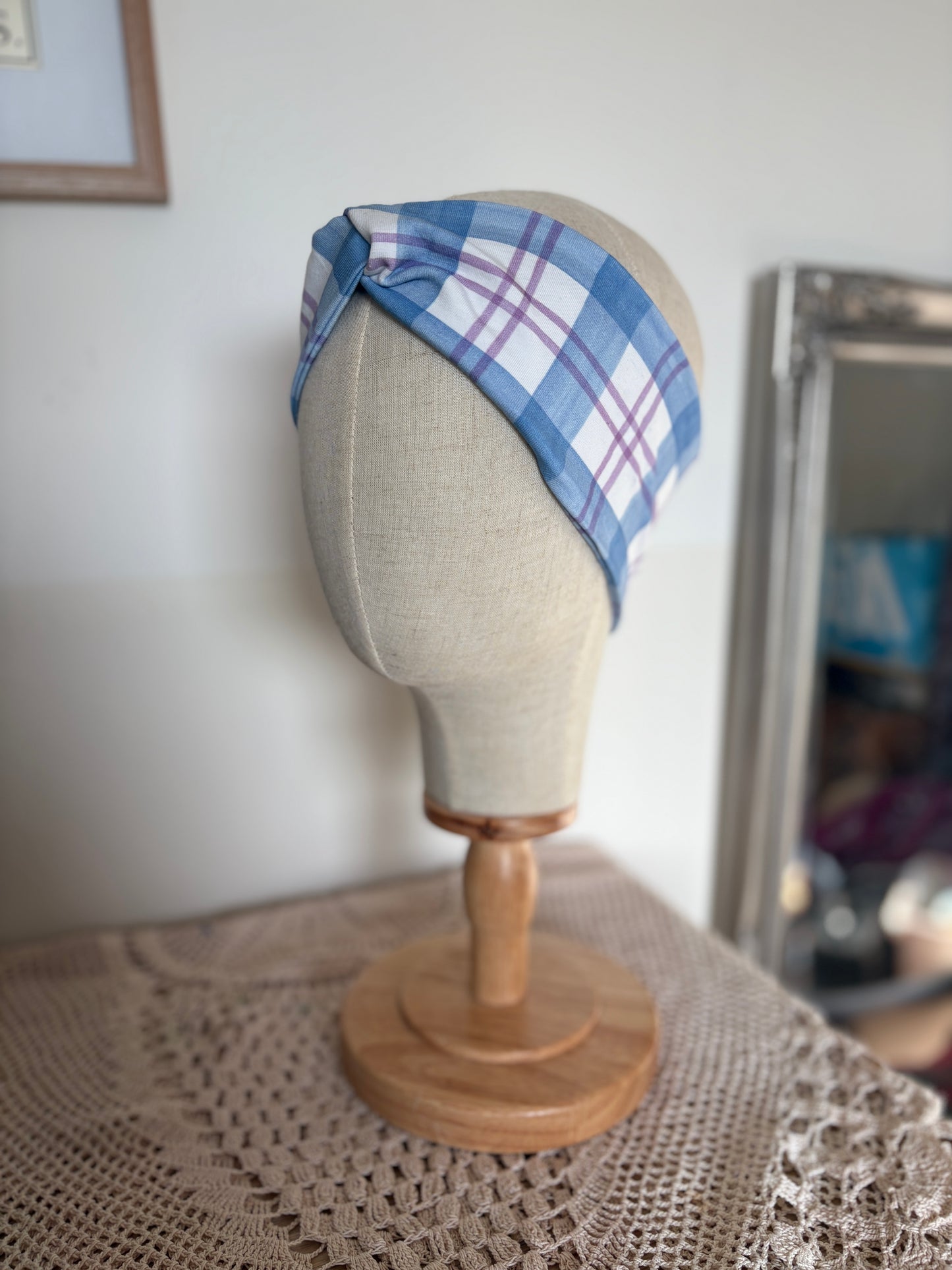 BIO Jersey Stirnband Karo