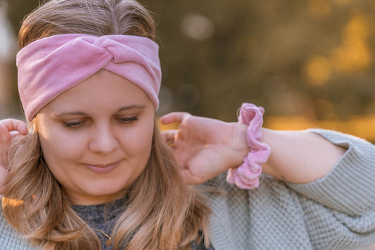 Stirnband in rosa BIO & GOTS Nikki Stoff