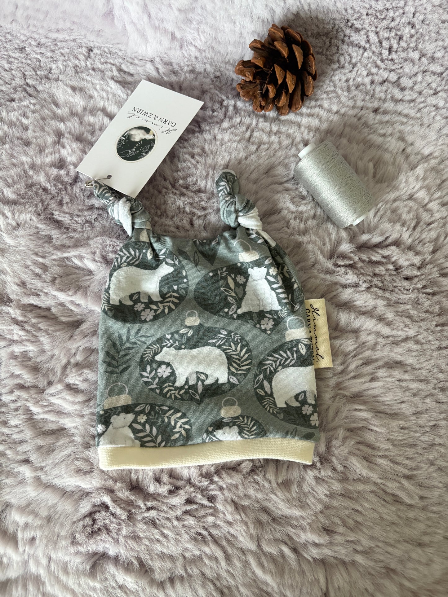 Mini New Born Babyhaube aus BIO Jersey 🐻‍❄️