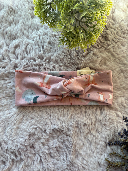 Kinderstirnband rosa Fuchs