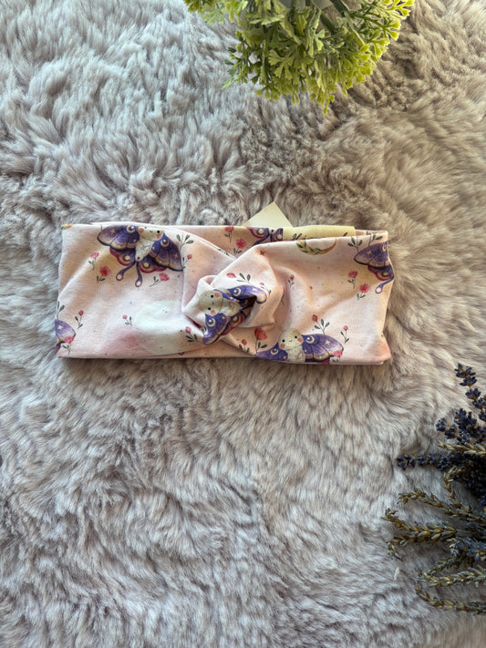 BIO Babystirnband rosa Motte